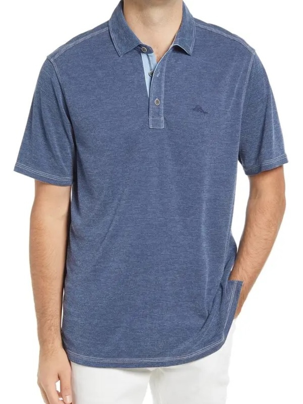 Tommy Bahama Paradiso Cove Short Sleeve Polo Shirt Caspian Sea Size Large